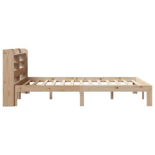 Okvir za krevet s uzglavljem 135 x 190 cm od masivne borovine - Prirodna 135 x 190 cm Cijena