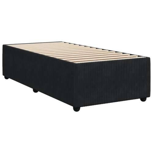 Box spring krevet s madracem crni 90x190 cm baršunasti - Crna 90 x 190 cm Blok s kvadratima Cijena