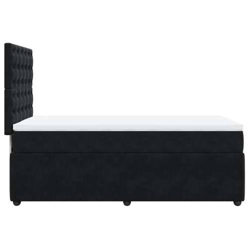Box spring krevet s madracem crni 90x190 cm baršunasti - Crna 90 x 190 cm gumbi Cijena