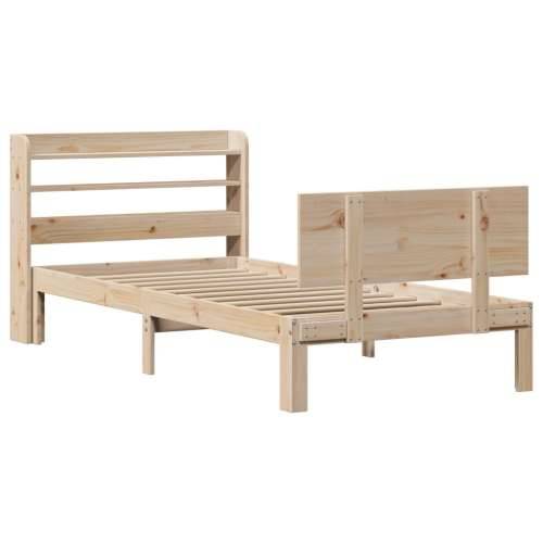Okvir kreveta s uzglavljem 90 x 200 cm od masivne borovine - Prirodna 90 x 200 cm Cijena