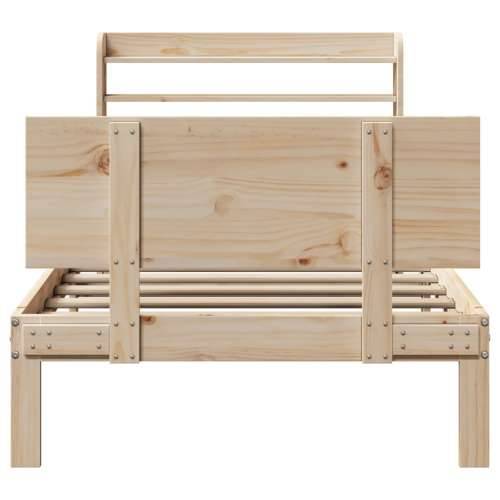 Okvir kreveta s uzglavljem 90 x 200 cm od masivne borovine - Prirodna 90 x 200 cm Cijena