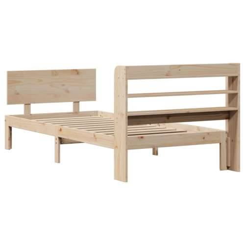 Okvir kreveta s uzglavljem 90 x 200 cm od masivne borovine - Prirodna 90 x 200 cm Cijena