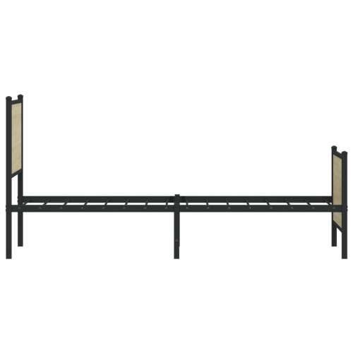 Metalni okvir kreveta bez madraca boja hrasta sonome 140x190 cm sonoma hrast 140 x 190 cm s uzglavljem i podnožjem Cijena