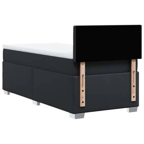 Krevet s oprugama i madracem crni 90x190 cm od umjetne kože - Crna 90 x 190 cm gumbi Cijena