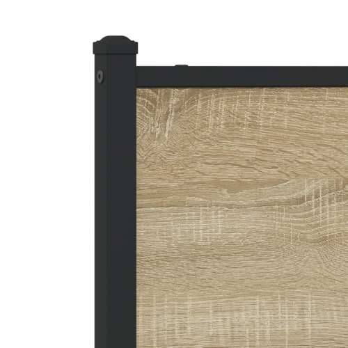 Metalni okvir kreveta bez madraca boja hrasta sonome 193x203 cm - sonoma hrast 193 x 203 cm s uzglavljem i dvostrukim niskim pod Cijena