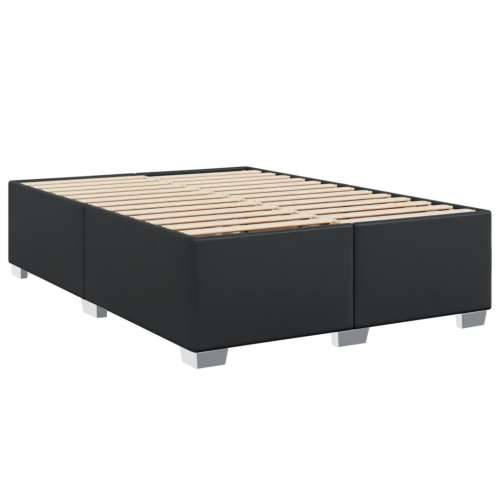 Krevet s oprugama i madracem crni 160 x 200 cm od umjetne kože - Crna 160 x 200 cm gumbi Cijena