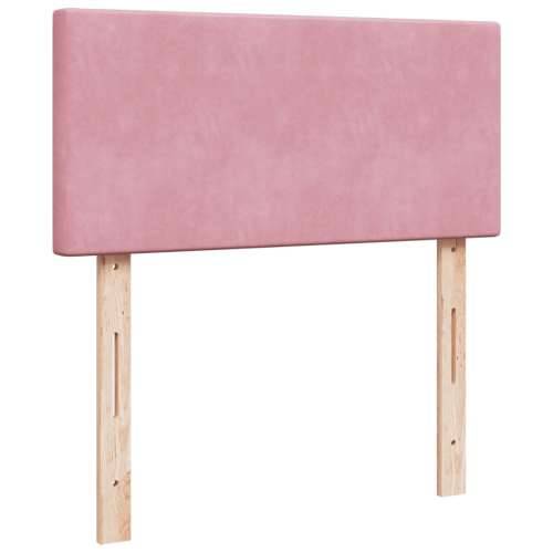 Box spring krevet s madracem ružičasti 80 x 200 cm baršunasti - Ružičasta 80 x 200 cm Gladak dizajn Cijena