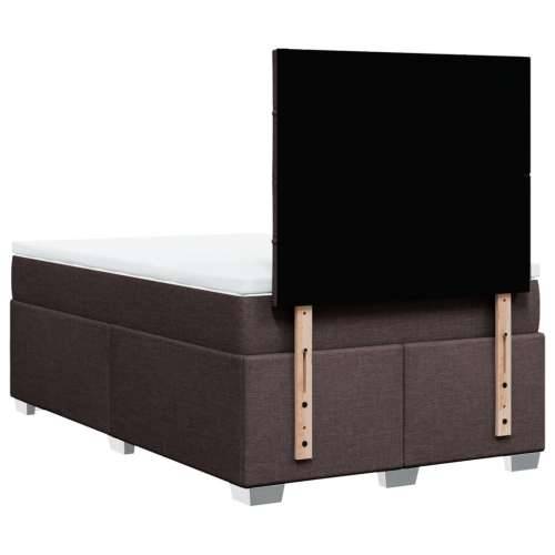 Krevet box spring s madracem tamnosmeđi 120 x 190 cm od tkanine - Tamno smeđa 120 x 190 cm Blok s kvadratima Cijena