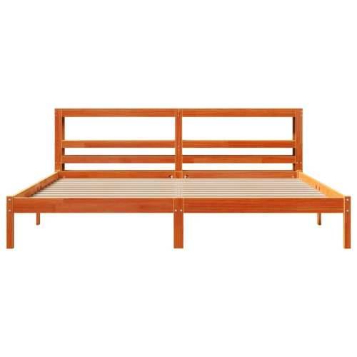 Okvir kreveta s uzglavljem voštano smeđi 200x200 cm od borovine Smeđa 200 x 200 cm Cijena