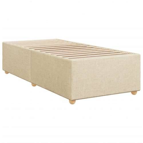 Krevet s oprugama i madracem krem 90 x 190 cm od tkanine - Krema 90 x 190 cm Blok s kvadratima Cijena