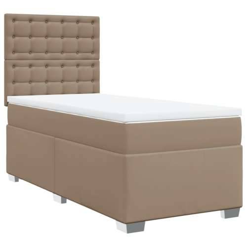 Krevet s oprugama i madrac cappuccino 80x200 cm od umjetne kože Boja cappuccina 80 x 200 cm gumbi Cijena