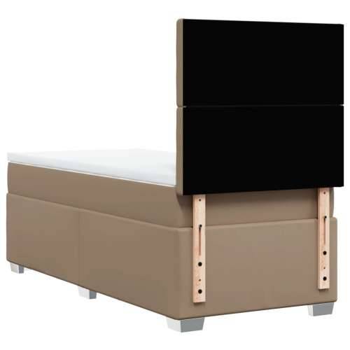 Krevet s oprugama i madrac cappuccino 80x200 cm od umjetne kože Boja cappuccina 80 x 200 cm gumbi Cijena