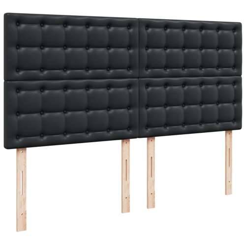 Krevet s oprugama i madracem crni 180 x 200 cm od umjetne kože - Crna 180 x 200 cm gumbi Cijena