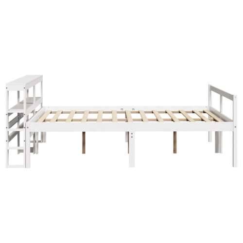 Krevet za starije s uzglavljem bijeli 150 x 200 cm borovina - Bijela 150 x 200 cm Cijena