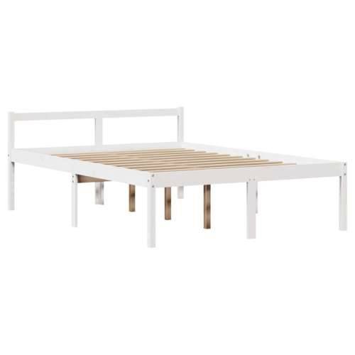 Krevet za starije s uzglavljem bijeli 150 x 200 cm borovina - Bijela 150 x 200 cm Cijena