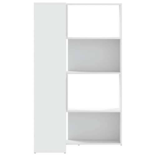 Kutni regal za knjige s 4 razine bijeli 85 x 85 x 140 cm drveni - Bijela 1 Cijena