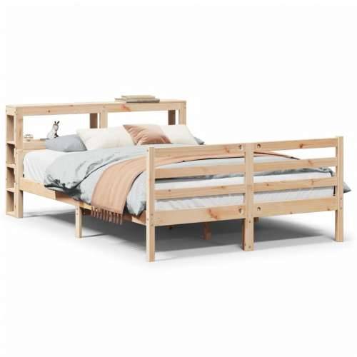 Okvir za krevet s uzglavljem 150 x 200 cm borovina - Prirodna 150 x 200 cm Cijena
