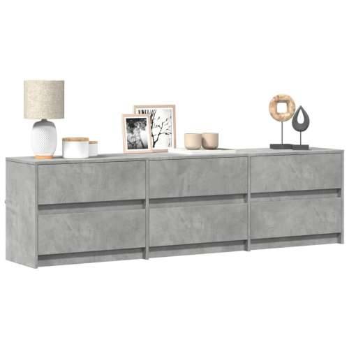TV ormarić s LED svjetlima boja betona 180x34x50 cm drveni - Beton siva 1 180 cm Cijena