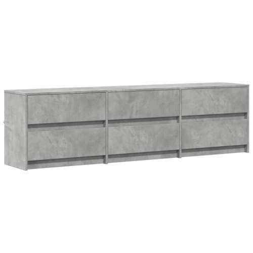 TV ormarić s LED svjetlima boja betona 180x34x50 cm drveni - Beton siva 1 180 cm Cijena