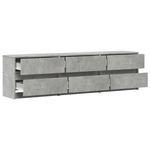 TV ormarić s LED svjetlima boja betona 180x34x50 cm drveni - Beton siva 1 180 cm Cijena