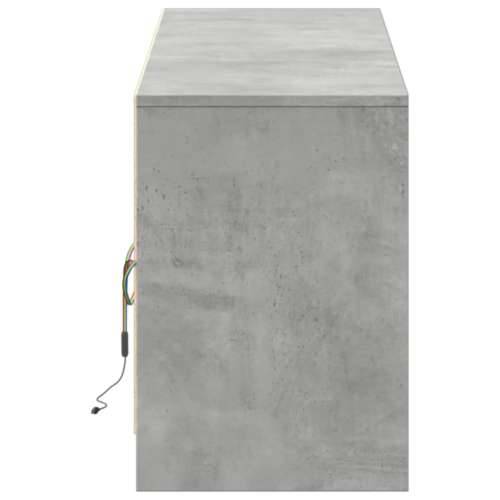 TV ormarić s LED svjetlima boja betona 180x34x50 cm drveni - Beton siva 1 180 cm Cijena