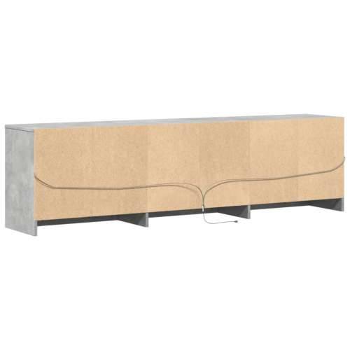 TV ormarić s LED svjetlima boja betona 180x34x50 cm drveni - Beton siva 1 180 cm Cijena