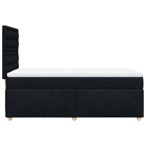 Krevet s oprugama i madracem crni 90x200 cm od tkanine - Crna 90 x 200 cm gumbi Cijena