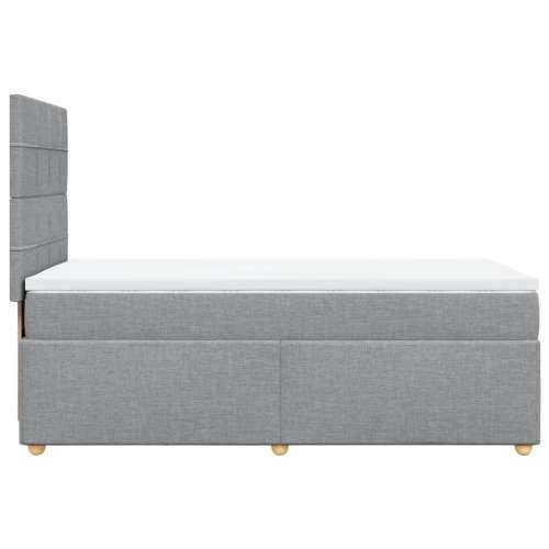 Krevet s oprugama i madracem svjetlosivi 100x200 cm od tkanine Svjetlosiva 100 x 200 cm Blok s kvadratima Cijena