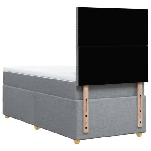 Krevet s oprugama i madracem svjetlosivi 100x200 cm od tkanine Svjetlosiva 100 x 200 cm Blok s kvadratima Cijena