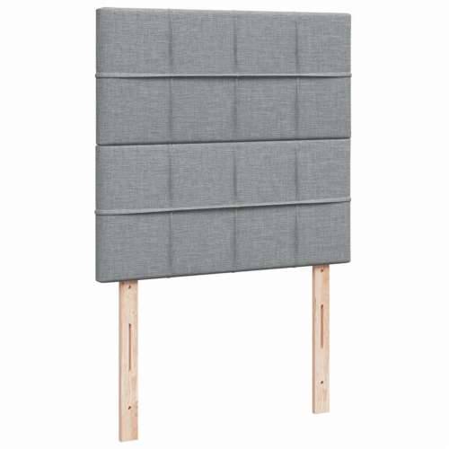 Krevet s oprugama i madracem svjetlosivi 100x200 cm od tkanine Svjetlosiva 100 x 200 cm Blok s kvadratima Cijena
