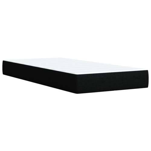 Krevet s oprugama i madracem crni 100 x 200 cm od tkanine - Crna 100 x 200 cm Blok s kvadratima Cijena