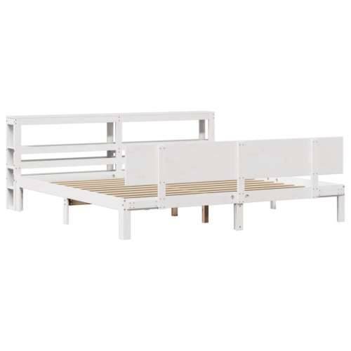 Okvir kreveta s uzglavljem bez madraca bijeli 200x200 cm - Bijela 200 x 200 cm Cijena