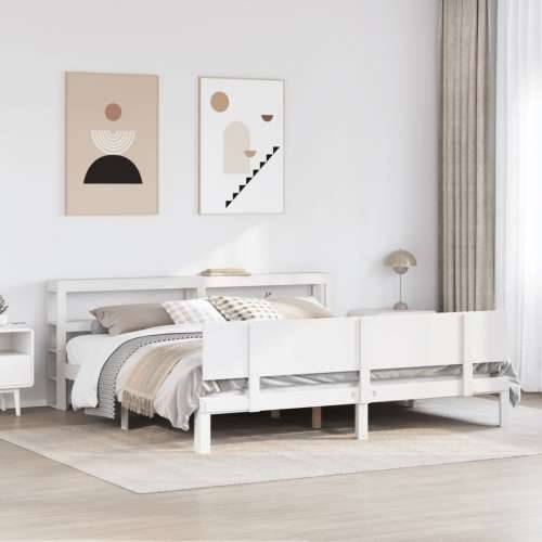 Okvir kreveta s uzglavljem bez madraca bijeli 200x200 cm - Bijela 200 x 200 cm Cijena