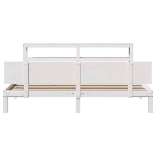 Okvir kreveta s uzglavljem bez madraca bijeli 200x200 cm - Bijela 200 x 200 cm Cijena