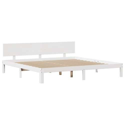 Okvir kreveta s uzglavljem bez madraca bijeli 200x200 cm - Bijela 200 x 200 cm Cijena