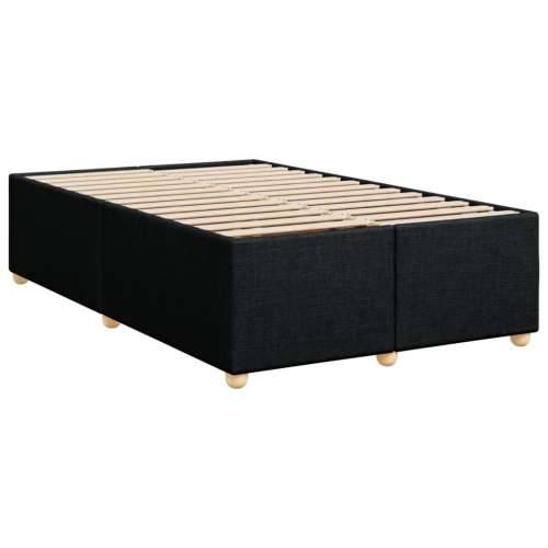 Krevet s oprugama i madracem crni 120 x 200cm od tkanine Crna 120 x 200 cm Gladak dizajn Cijena