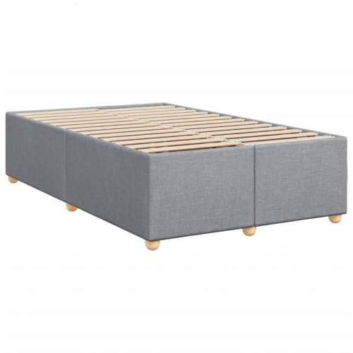 Krevet s oprugama i madrac svjetlosivi 120 x 200cm od tkanine - Svjetlosiva 120 x 200 cm gumbi Cijena