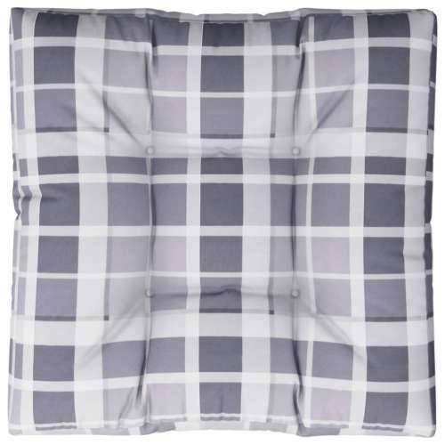 Jastuk za palete sivi karirani 70 x 70 x 12 cm od tkanine - Sivi karirani uzorak 70 x 70 x 12 cm 1 Cijena