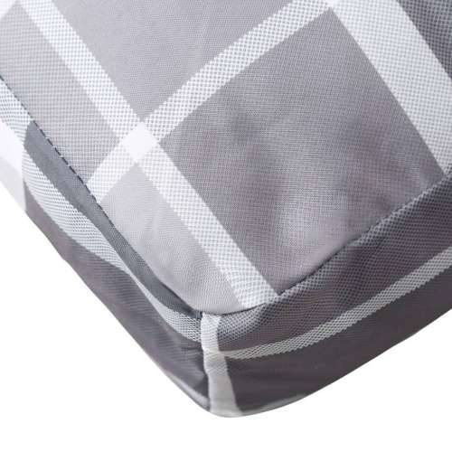Jastuk za palete sivi karirani 70 x 70 x 12 cm od tkanine - Sivi karirani uzorak 70 x 70 x 12 cm 1 Cijena