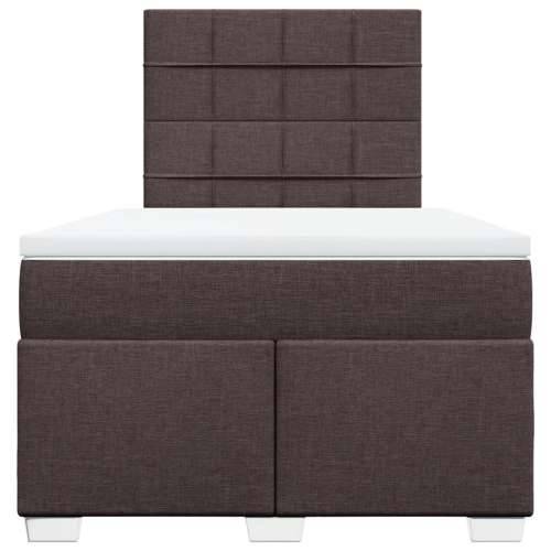 Krevet box spring s madracem tamnosmeđi 120 x 190 cm od tkanine - Tamno smeđa 120 x 190 cm Blok s kvadratima Cijena