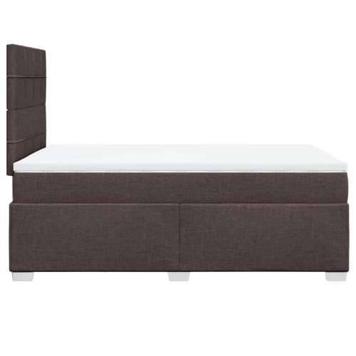 Krevet box spring s madracem tamnosmeđi 120 x 190 cm od tkanine - Tamno smeđa 120 x 190 cm Blok s kvadratima Cijena
