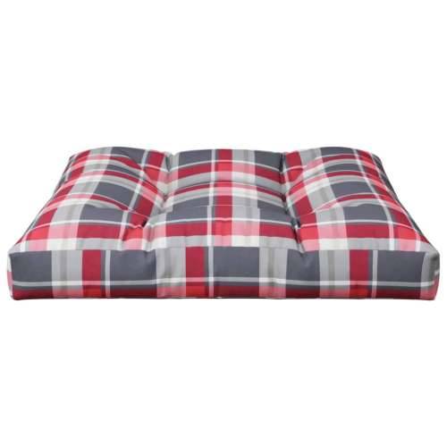 Jastuk za palete crveni karirani 80 x 80 x 12 cm od tkanine - Crveni karirani uzorak 80 x 80 x 12 cm 1 Cijena