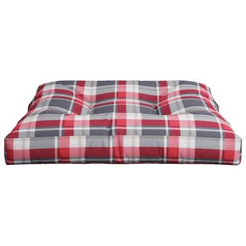 Jastuk za palete crveni karirani 80 x 80 x 12 cm od tkanine - Crveni karirani uzorak 80 x 80 x 12 cm 1 Cijena