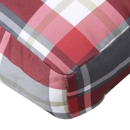 Jastuk za palete crveni karirani 80 x 80 x 12 cm od tkanine - Crveni karirani uzorak 80 x 80 x 12 cm 1 Cijena