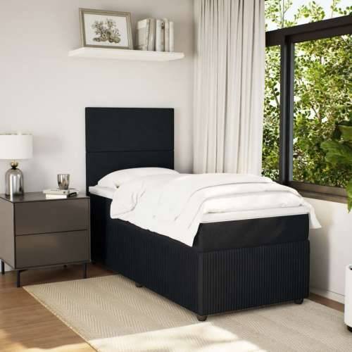 Box spring krevet s madracem crni 90x190 cm baršunasti - Crna 90 x 190 cm Gladak dizajn Cijena