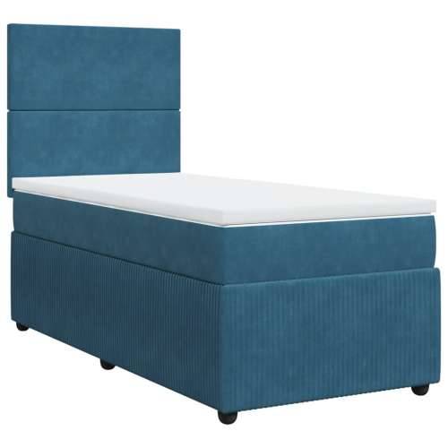 Box spring krevet s madracem plavi 90x190 cm baršunasti Plava 90 x 190 cm Gladak dizajn Cijena