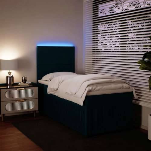 Box spring krevet s madracem plavi 90x190 cm baršunasti Plava 90 x 190 cm Gladak dizajn Cijena
