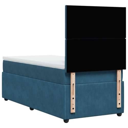 Box spring krevet s madracem plavi 90x190 cm baršunasti Plava 90 x 190 cm Gladak dizajn Cijena