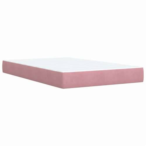 Box spring krevet s madracem ružičasti 120 x 200 cm baršunasti - Ružičasta 120 x 200 cm Gladak dizajn Cijena