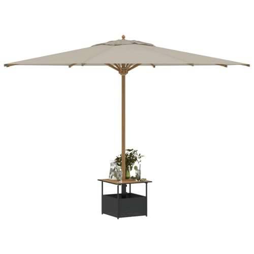 Vrtni stol s rupom za suncobran crni 55x55x46,5 cm poliratan - Crna 1 Cijena